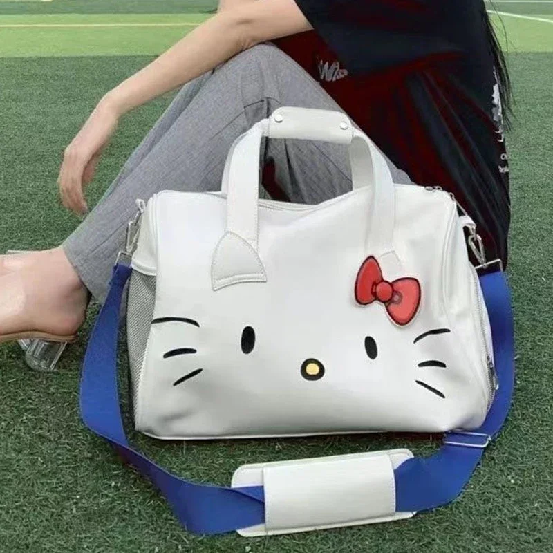 

Сумка для путешествий Hello Kitty: милая мультяшная сумка через плечо с принтом аниме-персонажей, портативная дорожная сумка-кроссбоди