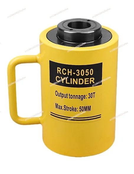 Hollow Hydraulic Jack RCH-30T50mm Stroke (Aperture 34mm) Hydraulic Hollow Separation Jack with Automatic Shrinkage Function 1PC