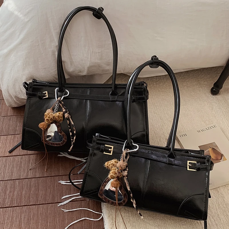 

Модная маленькая квадратная сумка с пряжкой на ремне, корейская высококачественная брендовая женская сумка в стиле ретро, высококачественная большая сумка на плечо из искусственной кожи