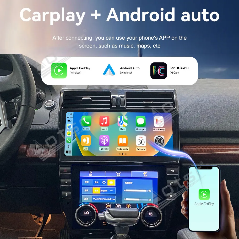 

12+9 inch HD Touch Screen Android14 For Land Rover Freelander 2 2007-2015 GPS Navigation Wireless Carplay Radio Player Head Unit