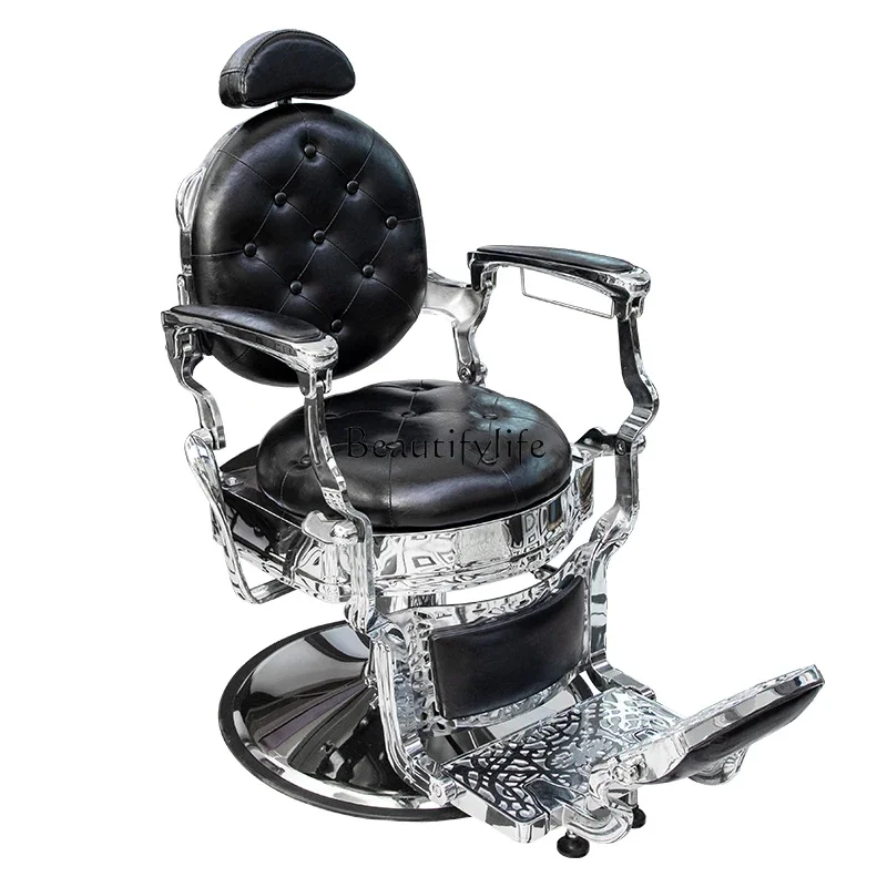 

Stainless Steel Shaving Barber Chair High-End Hair Salon Chair