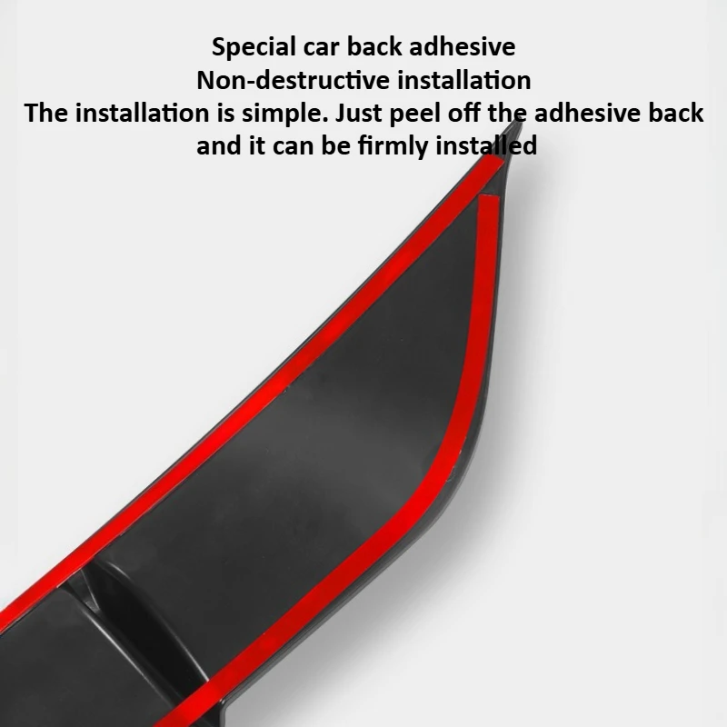 

Rear Car Spoiler Protector Guard for Tesla Model Y Juniper Launch 2025 2026 Carbon Fiber Pattern ABS Air Knife Cover Accessories