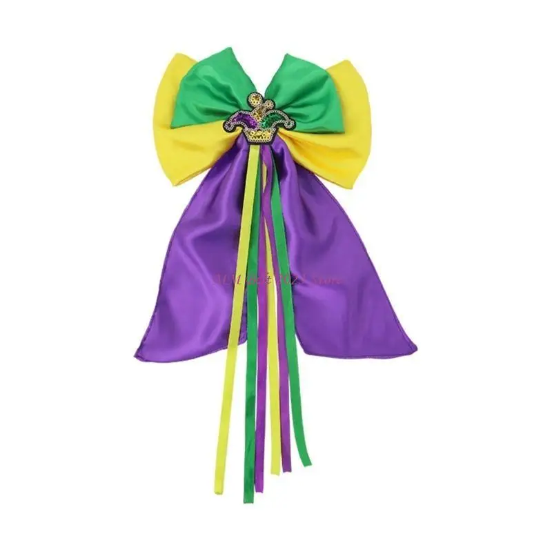 49ME Elegant Bows Hair Clip for Carnival and Daily Use Fabric Hairpin Barrettes Comfortable Secure Design Lightweight Wear