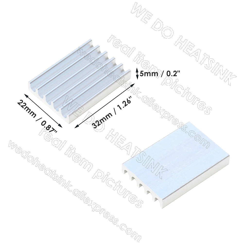 WE DO HEATSINK 32x22x5mm Without or With Thermal Tape Silver Heatsink Aluminum Cooler Radiator Cooling For MSATA M.2 Hard Disk