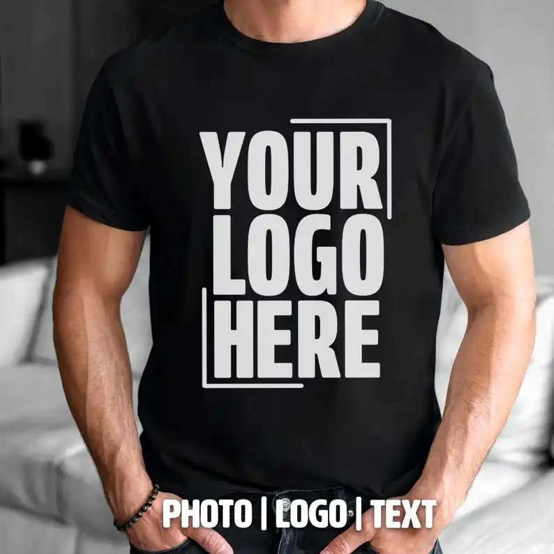 

Custom Text Logo Design Shirt Men Women Personalized Photo Image Logo Wholesale Business T-Shirt Special Event Tees Memorial Top
