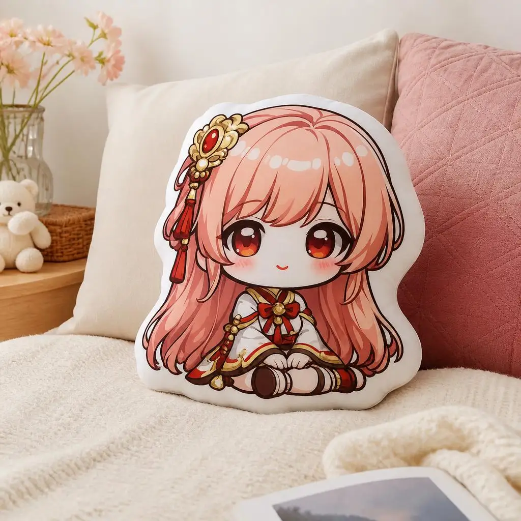 Wuthering Waves Changli Plush Pillow Cushion Irregular Stuffed Throw Pillow Home Decor Gift Sofa Bed