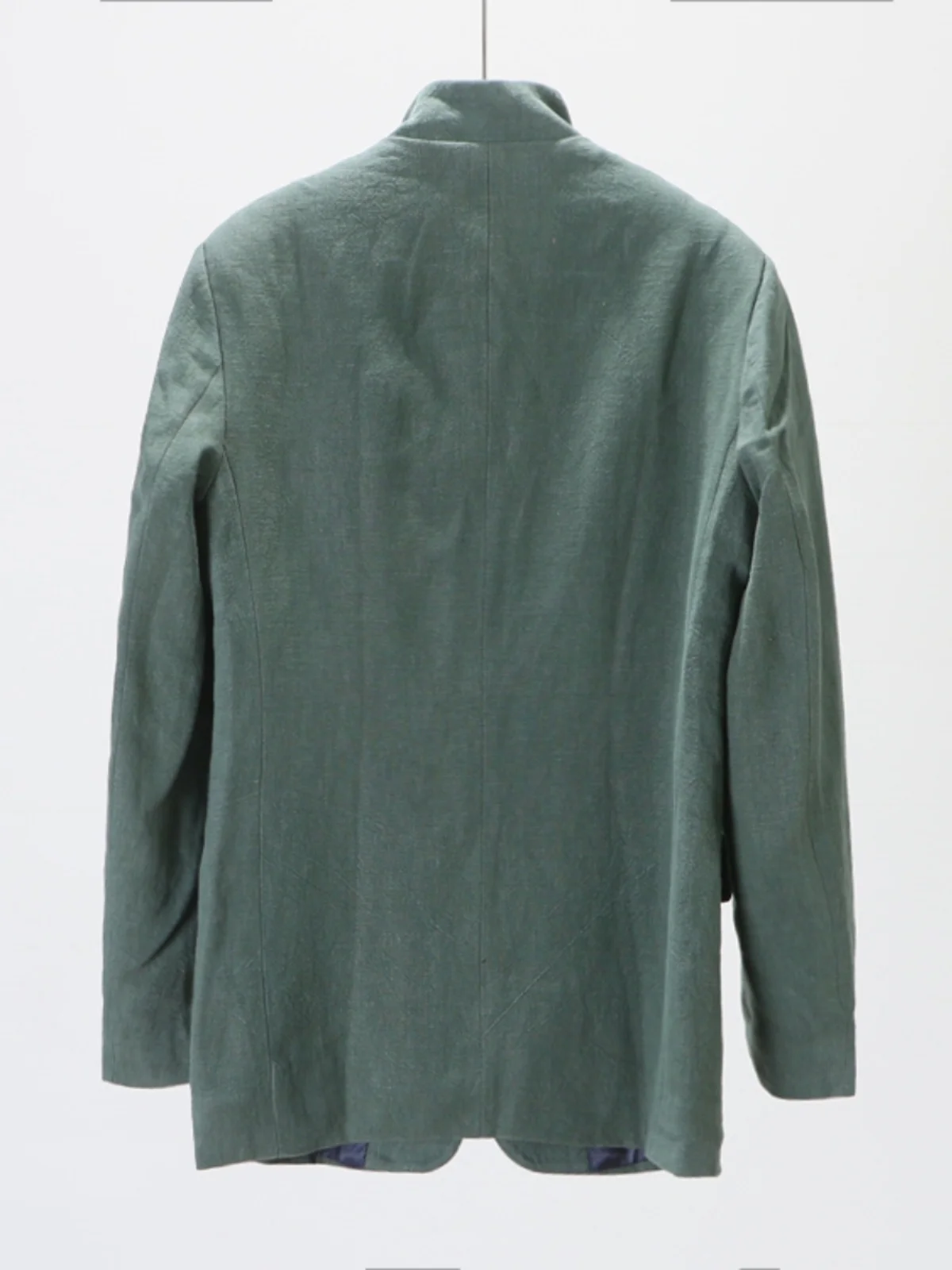 

Chinese Ethnic Flavored Men's Autumn Jaet Stand Collar Padded oulder Linen Suit Casual Stand Fit Long Sve Western S...