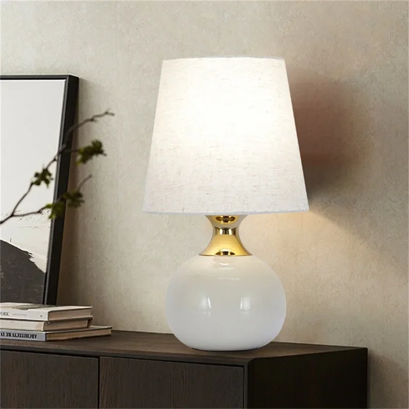 SOFEINA Touch Dimmer Table Desk Light Contemporary Ceramic Luxury Lamp Decorative for Home Bedside