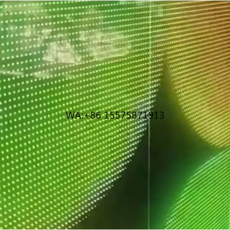 Customizable Self-Adhesive 8mm Pixel Pitch Flexible LED Transparent Screen Soft LED Film Display Glasses for Retail Store Walls