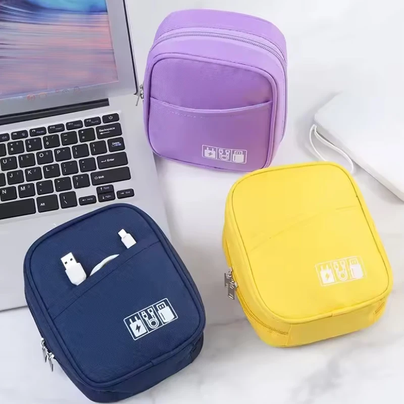 المحمولة منظم الكابلات حقيبة التخزين مقاوم للماء لبنك الطاقة كابل رقمي حافظة سماعة أكسفورد القماش حامل سماعة الاذن