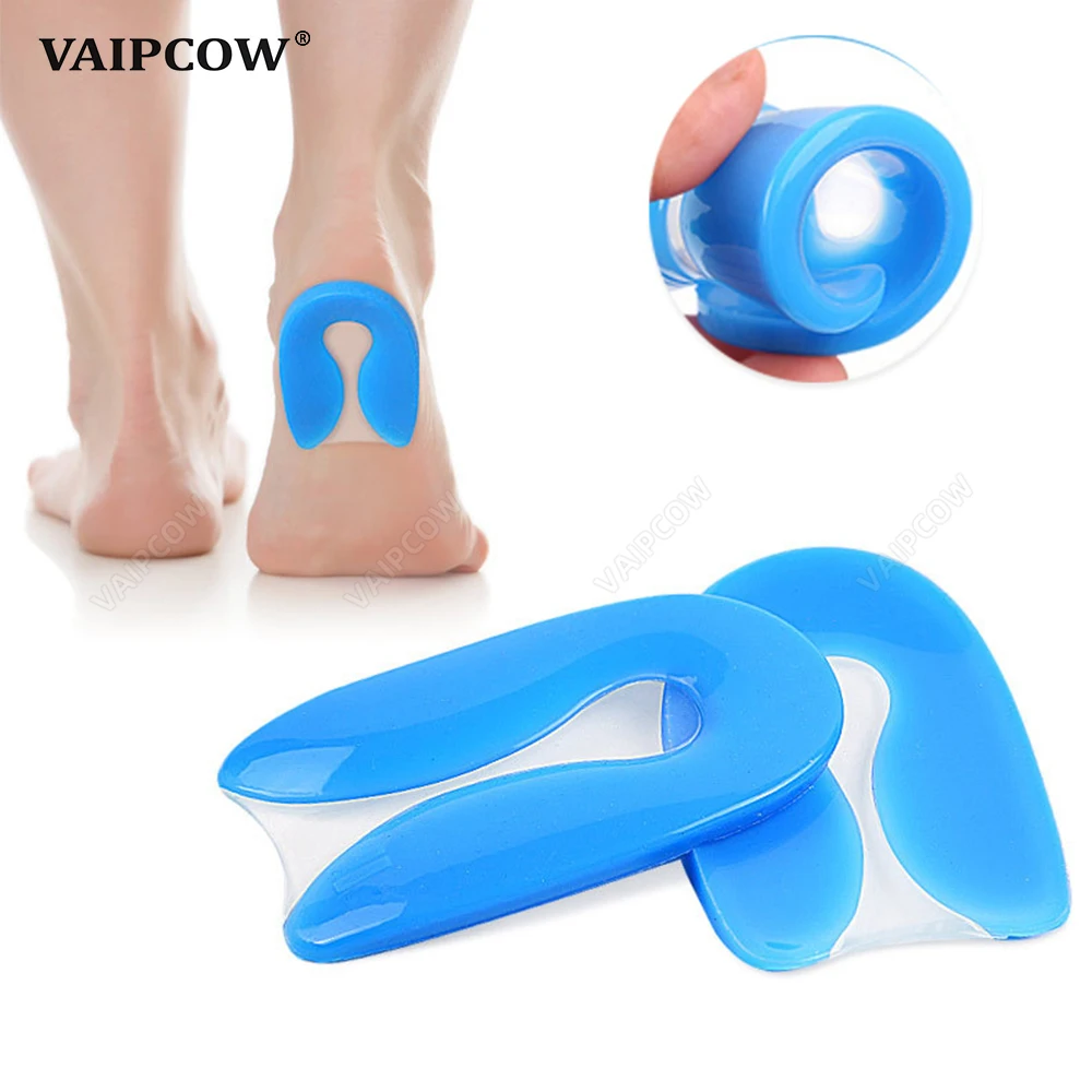 

Silicone PU Gel Heel Pad Foot Pain Relief U-Shape Heel Cushion Inserts For Shoes Heel Spur Protector Plantar Fasciitis Insole