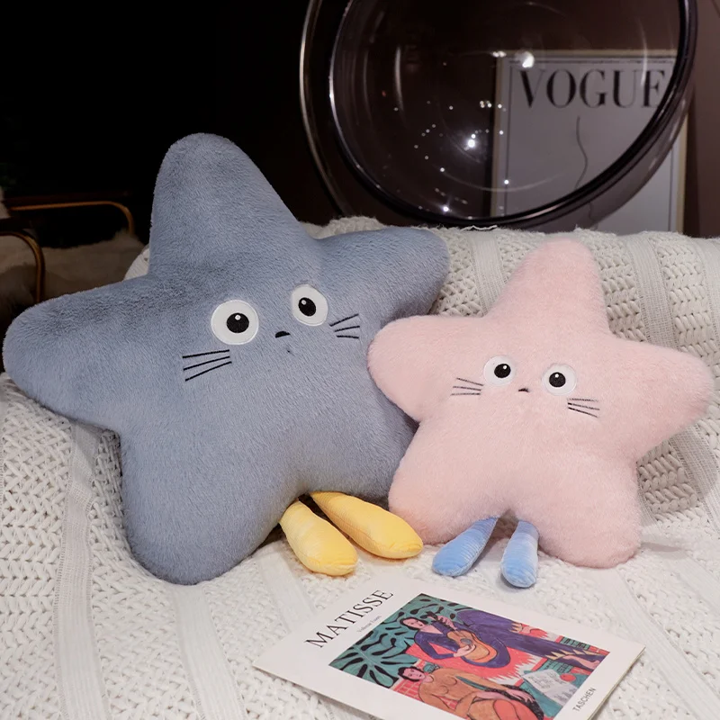 Criativo e bonito cinco pontas estrela travesseiro cinco pontas estrela boneca escritório naping travesseiro sofá almofada decoração para casa nascimento