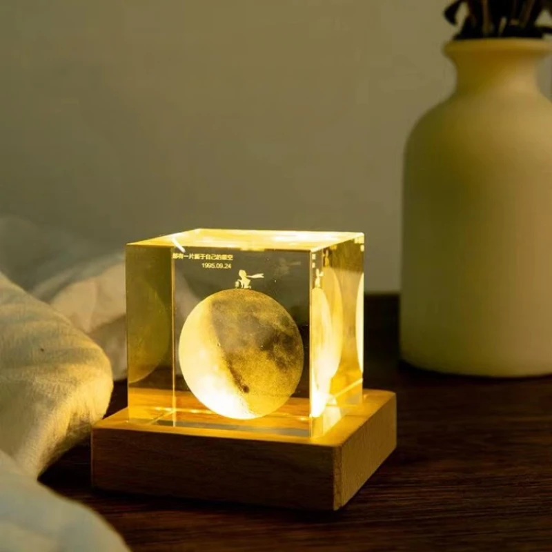 

Little Prince Moon Warm Crystal ball Creative Gift for Male Birthday Gift Couple Gift Box Gift