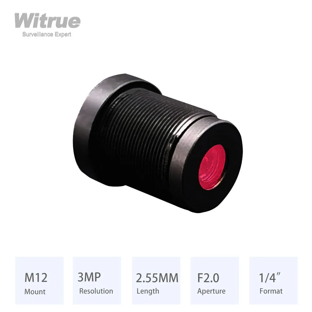 Witrue M12 Lens Fisheye 2.55MM Aperture F2.0 Format 1/4\