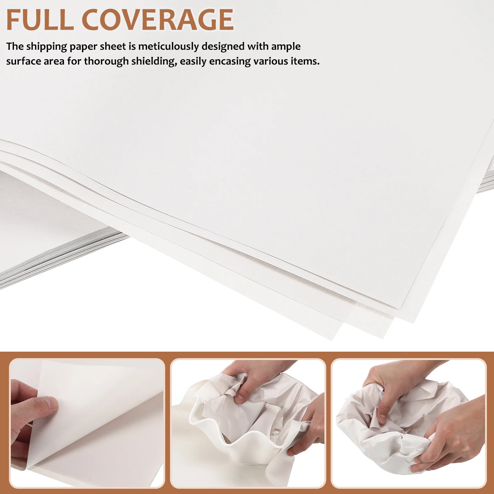 

100 Sheets Wood Pulp Filler Paper Large Surface Area Shipping Paper Fills and Cushions for Secure Mailing Moving Box Filler