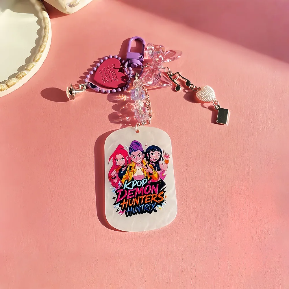 

For K-pop Demon Hunters Witch Hunter Keychain New Cute Bag Accessory Car Keyring Desktop Ornament Gift