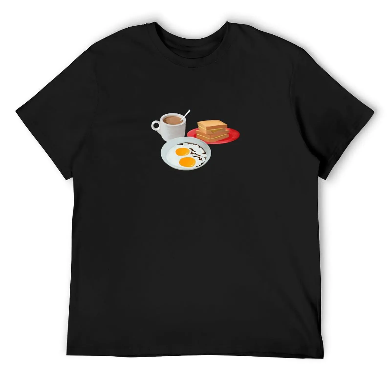 the breakfast set. T-Shirt anime new edition vintage anime shirt t shirts for men cotton