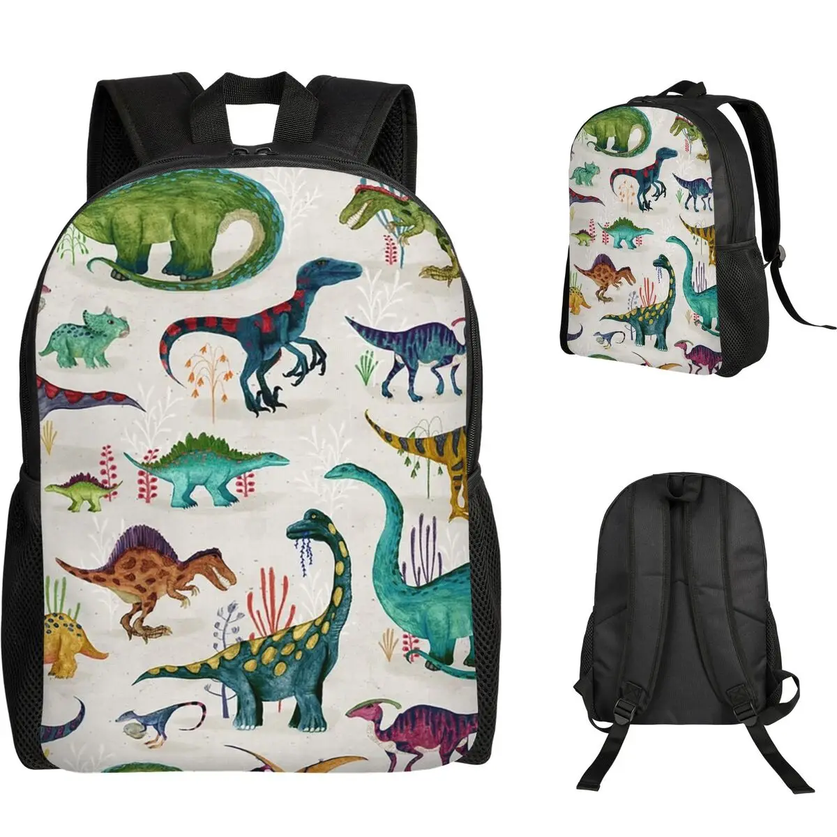 

Bright Dinosaurs Student Backpack School Bag Hiking Travel Daypack for Men Women Fashion Bookbag Shoulder Bags