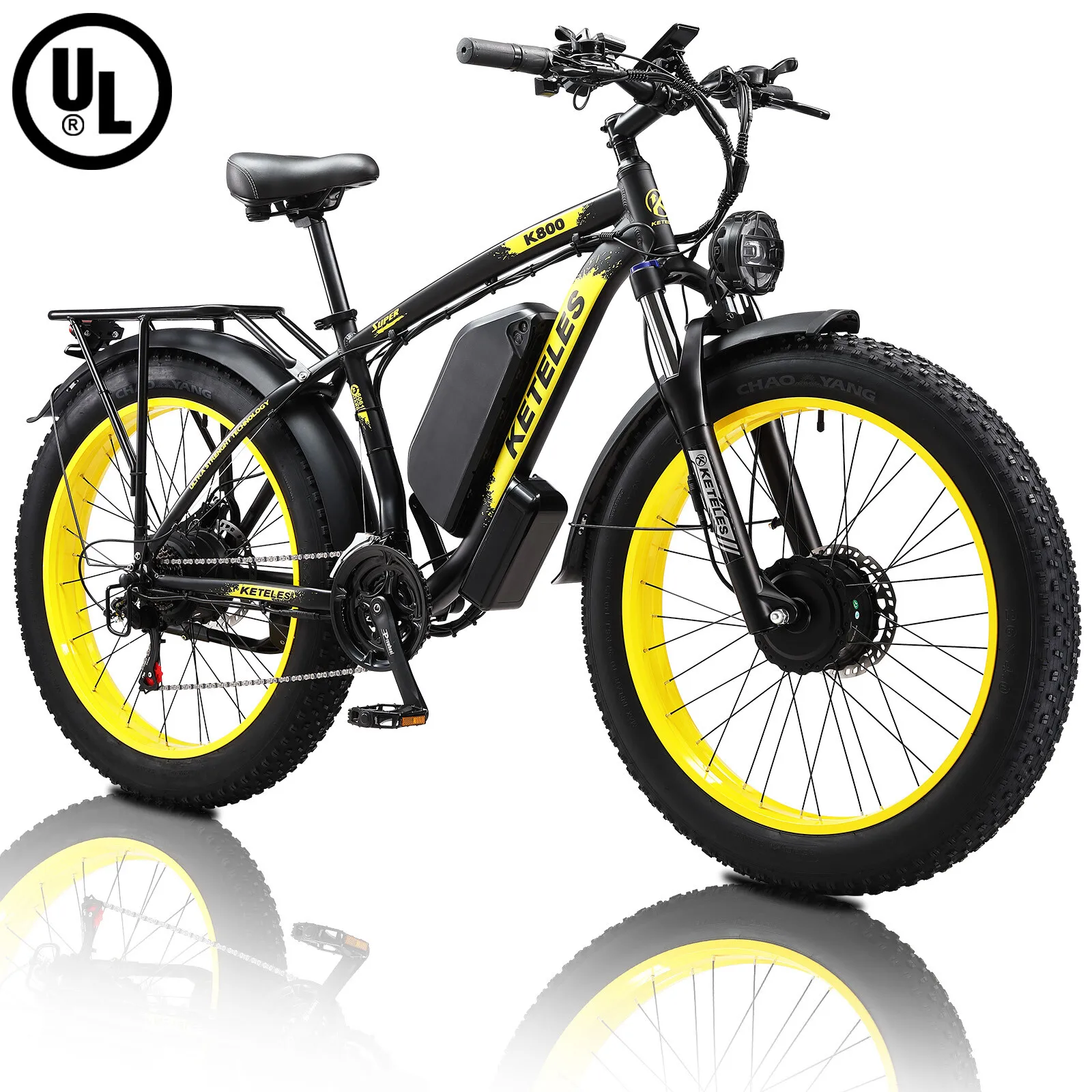 2000W Dual Motor Electric Bicycle 26" Fat Tire E-Bike 48V/23Ah for Adult image 3