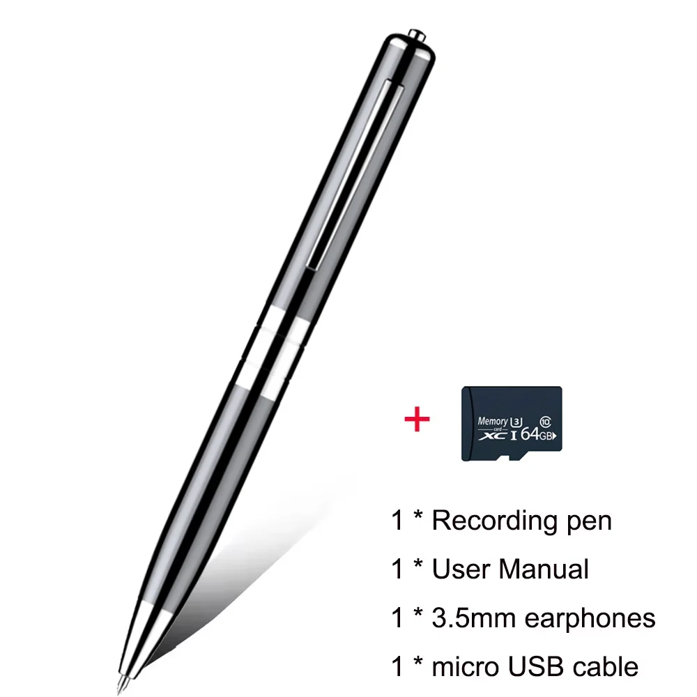AideeMaster Digitaler aktivierter Stift, 360-Grad-Sound-aktiviertes Diktiergerät, Aufnahmegerät, sprachgesteuerter Audiorecorder-Stift für Besprechungen 5