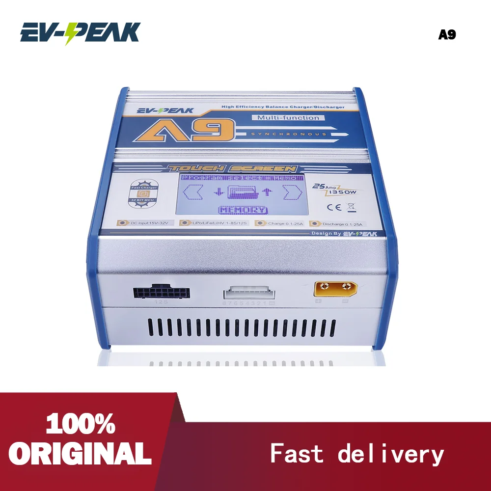 Cargador rápido inteligente con pantalla táctil, dispositivo multifunción, A9, 1350W/25A, EV-PEAK