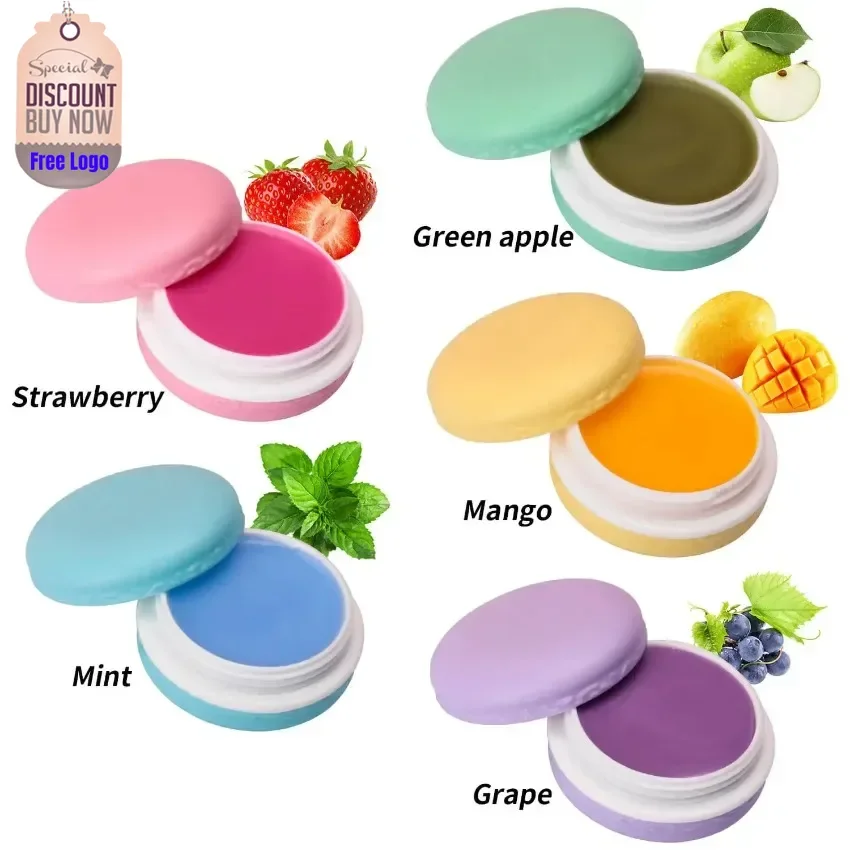 Custom 5colors Fruit Flavor Lip Balm Nourish Long Lasting Easy To Wear Moisturizing Anti-Cracking Hydrating Lip Care Bulk Makeup