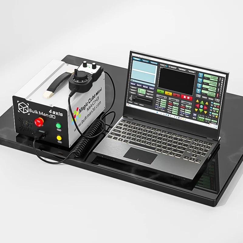 BulkMan3D UC300 Mach3 4-Axis CNC Controller Box with MPG Handwheel 3N.m Closed-Loop Stepper Motors Plug&Play for CNC Router Mill