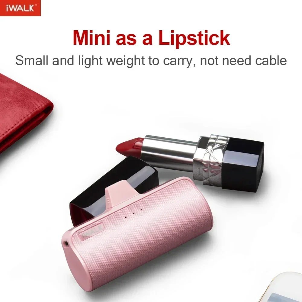 

iWALK Capsule Mobile Power Banks Fast Charge Portable for Iphone External Battery Mobile 3350mAh Batteries Cell Phone Powerbank