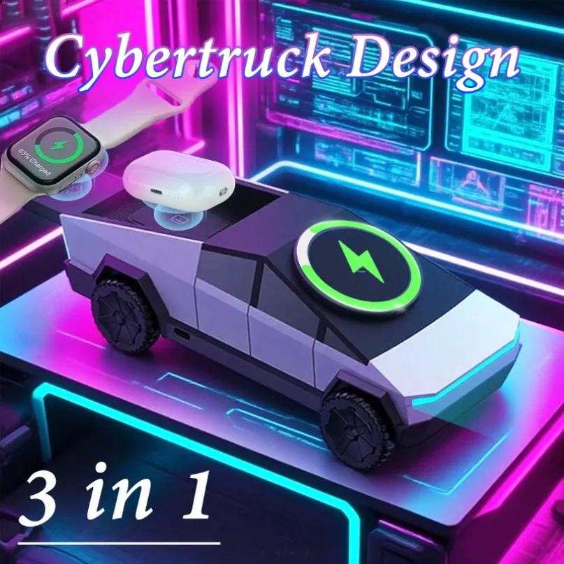 

Настольное магнитное беспроводное зарядное устройство 3 в 1 для iPhone 16 ~ 12 Smasung Apple Watch 10-2 SE Galaxy Watch 7/6/5/4 AirPods Pro Buds 3/2