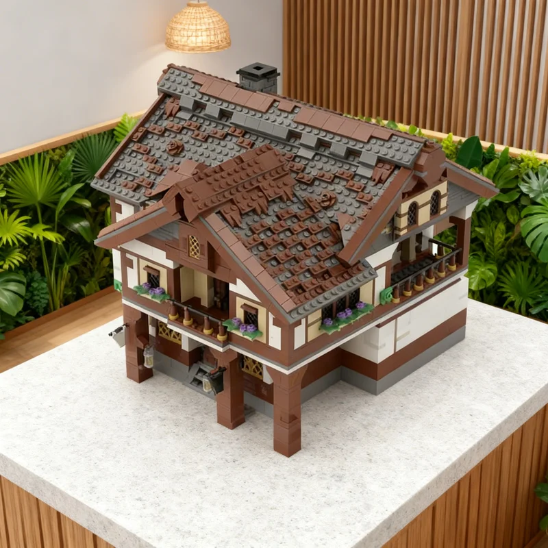 

5059pcs MOC Bree Bank Hobbit Lord Rings Model Building Blocks Creative DIY Gift Display Decor Assemble Premium Adult Kids Desk