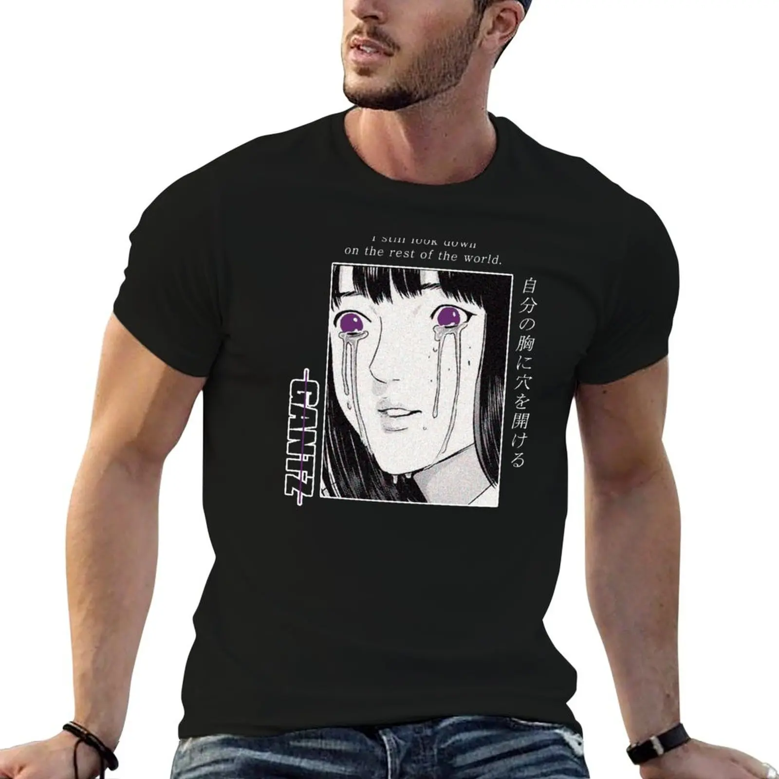 Camiseta Gantz ''REST OF THE WORLD'' V1 Manga, camiseta para hombre, camiseta de marca de lujo 100% algodón para hombre, camiseta gráfica para hombre