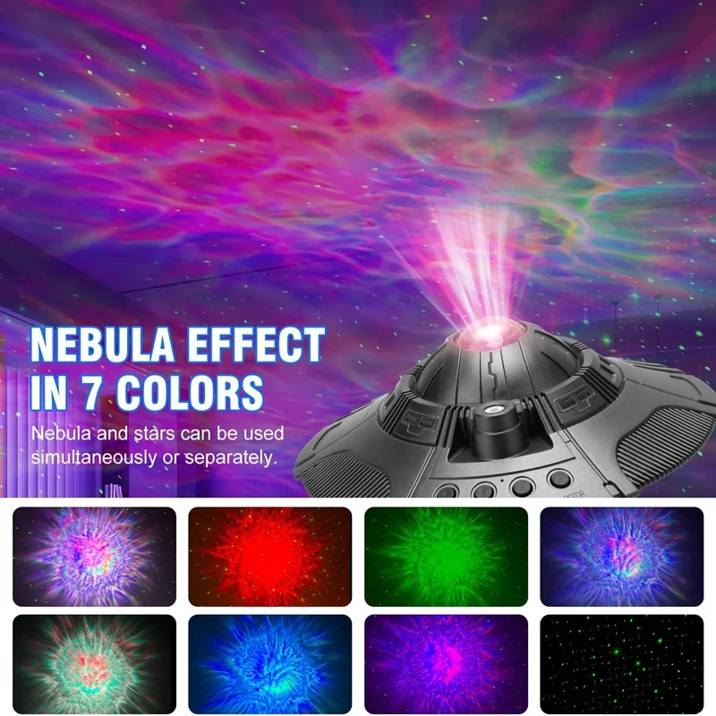 Galaxy Projector Starry Sky Light 360 ° Rotating Planetarium Projection Light Night Light Atmosphere Light Bedroom Decoration Li