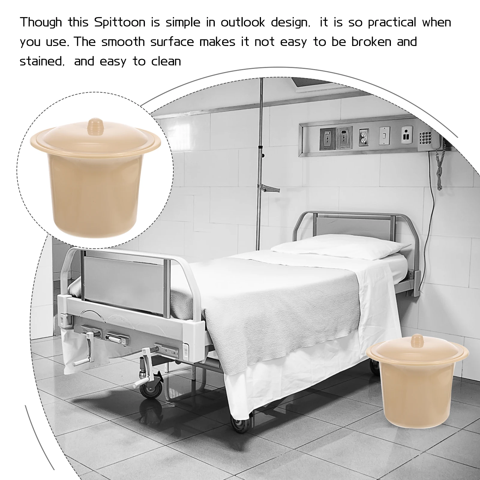 

Толстый пластиковый горшок для писсуара цвета хаки, дорожный горшок для спальни, легко чистится, многофункциональная крышка для плевальницы для семейного использования