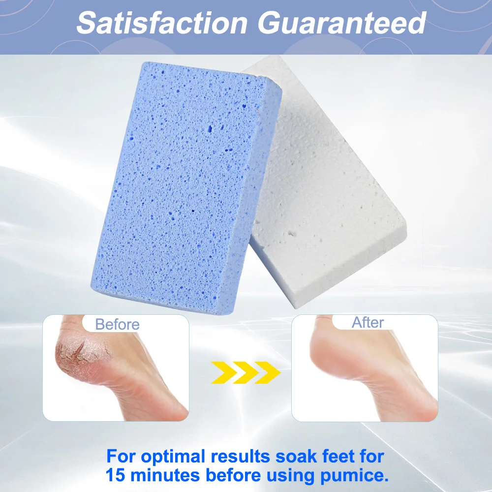 4Pcs Rectangle Shaped Foam Glass Foot Pedicure Tools Exfoliating Remove Dead Skin Glass Pumice Stones Foot File for Feet