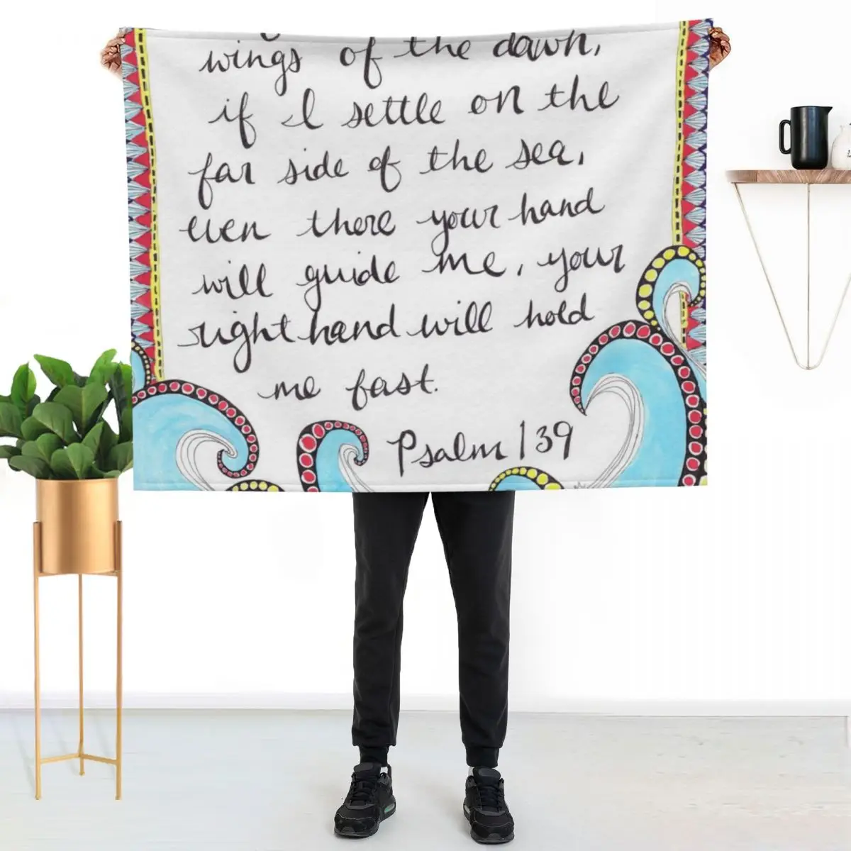 

Psalm 139 Throw Blanket Outdoor Soft Blanket for Picnic Beach Camping