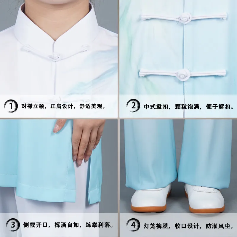 New Unisex Spring-Summer-Autumn Lightweight Breathable Chinese Style Tai Chi Martial Arts Uniform for Performance and Daily Wea 5