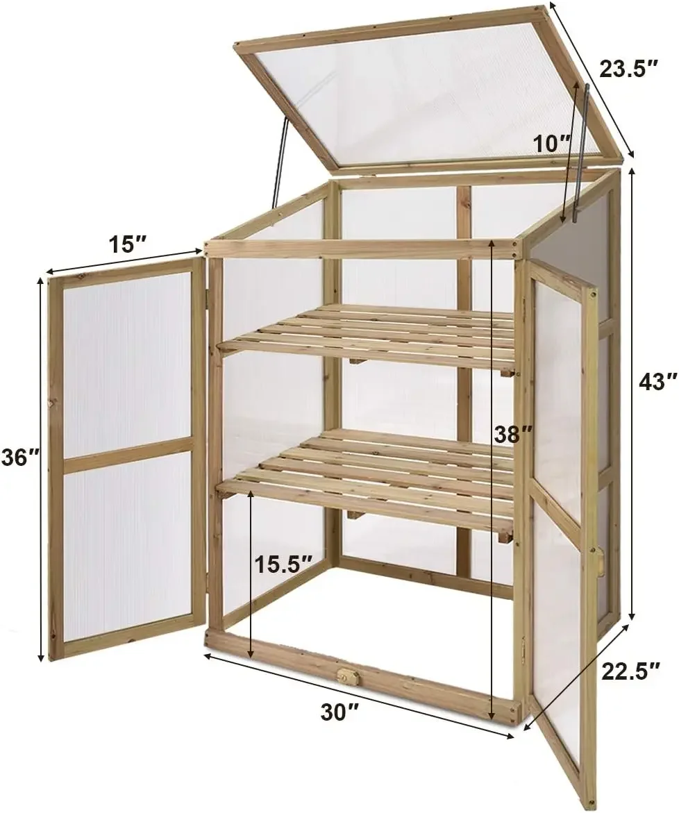 Wooden Cold Frame Greenhouse, 30