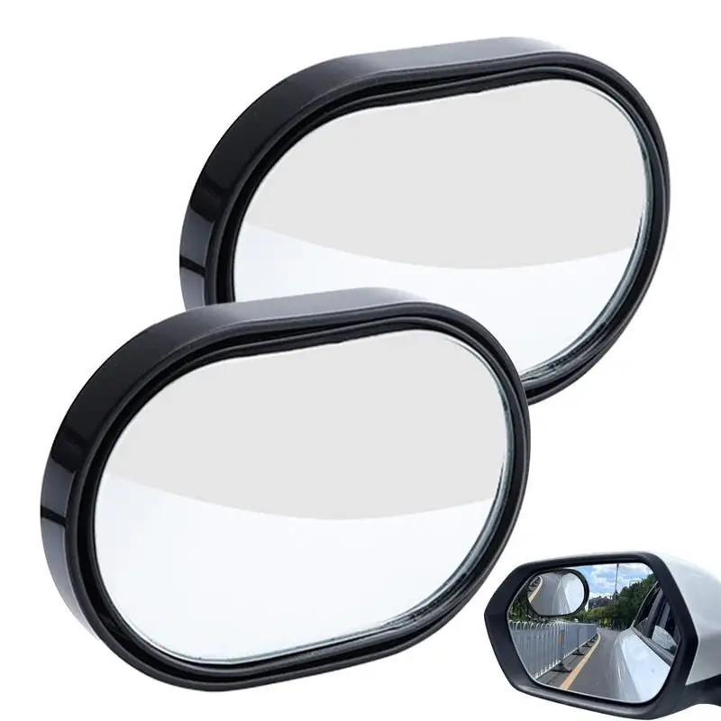 

Reversing Blind Mirror 2pcs Round Auxiliary Reversing Car Mirrors Adhesive Mounting Car Mirror Safe Driving Waterproof Side Rear