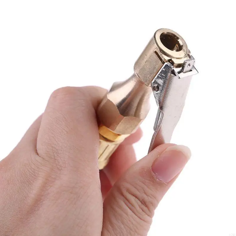 37ME Locking Tire Chuck Inflator Hose Adapter Pipe Air Tool 1/4" Thread Durable