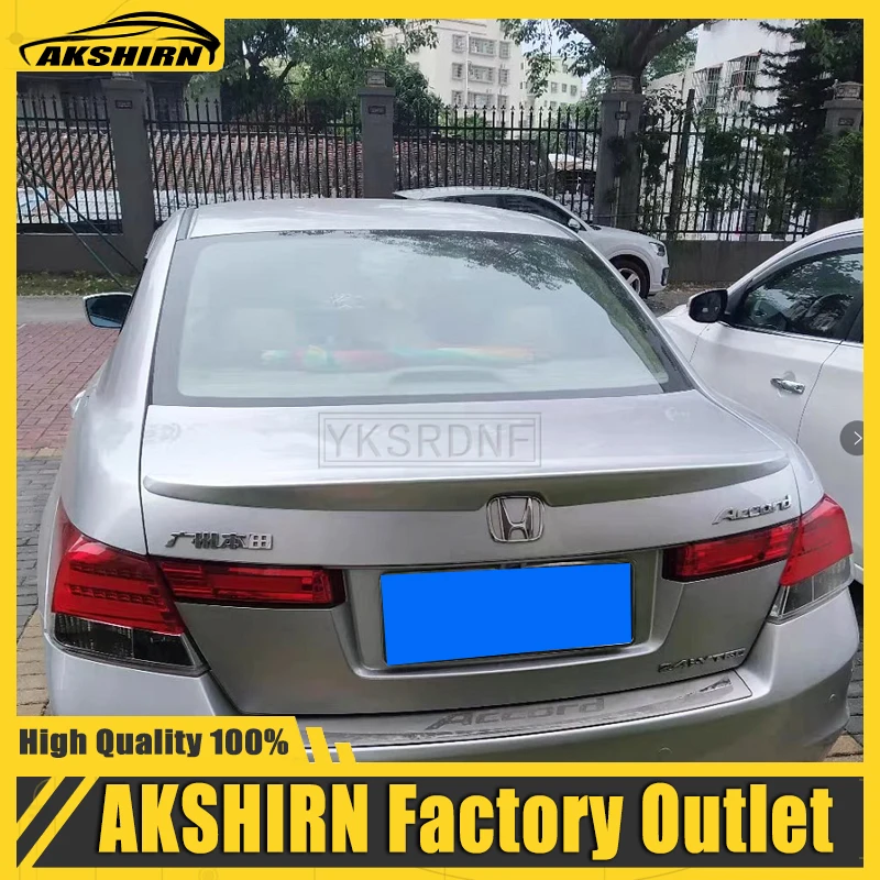 For HONDA Accord 8th Spoiler 2008 2009 2010 2011 2012 2013 High Quality ABS Material Car Rear Wing Primer Color Rear Spoiler