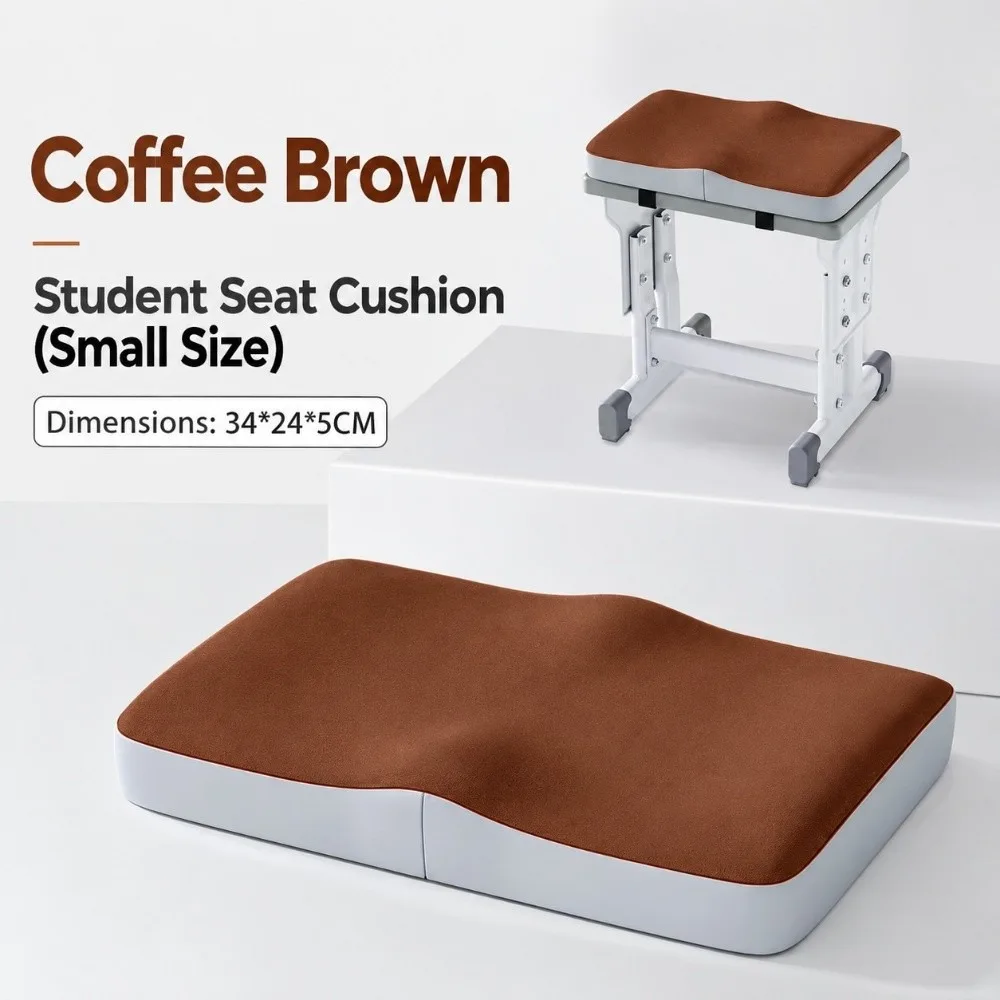 Durable Memory Foam Seat Cushion Breathable Anti Slip Chair Cushion Slow Rebound Rectangular Buttocks Cushion Long Time Sitting