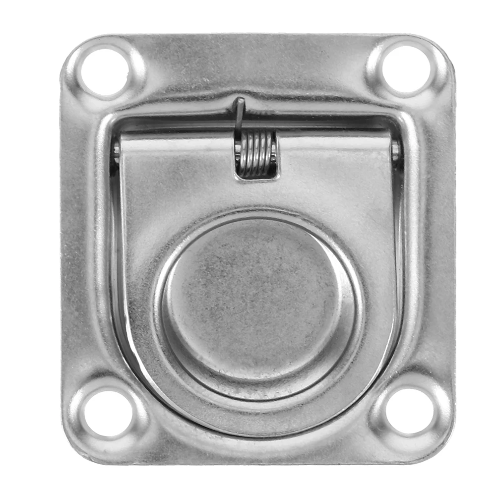 

Stainless Steel Pull Ring Durable Hatch Handle Flush Hidden Door Latch Easy Installation Deck Accessories