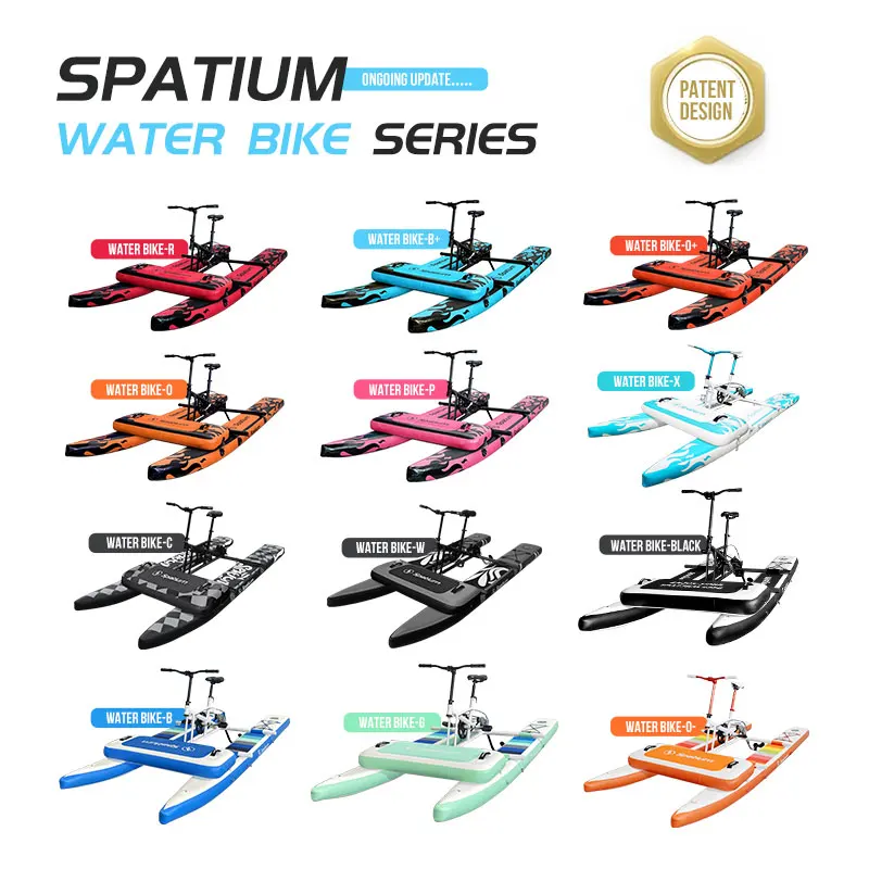 Favorite 2025 New Arrival Inflatable Pedal Boat Floating Inflatable Water Bike Water Bicycle Floating Bike's Frame For Sale