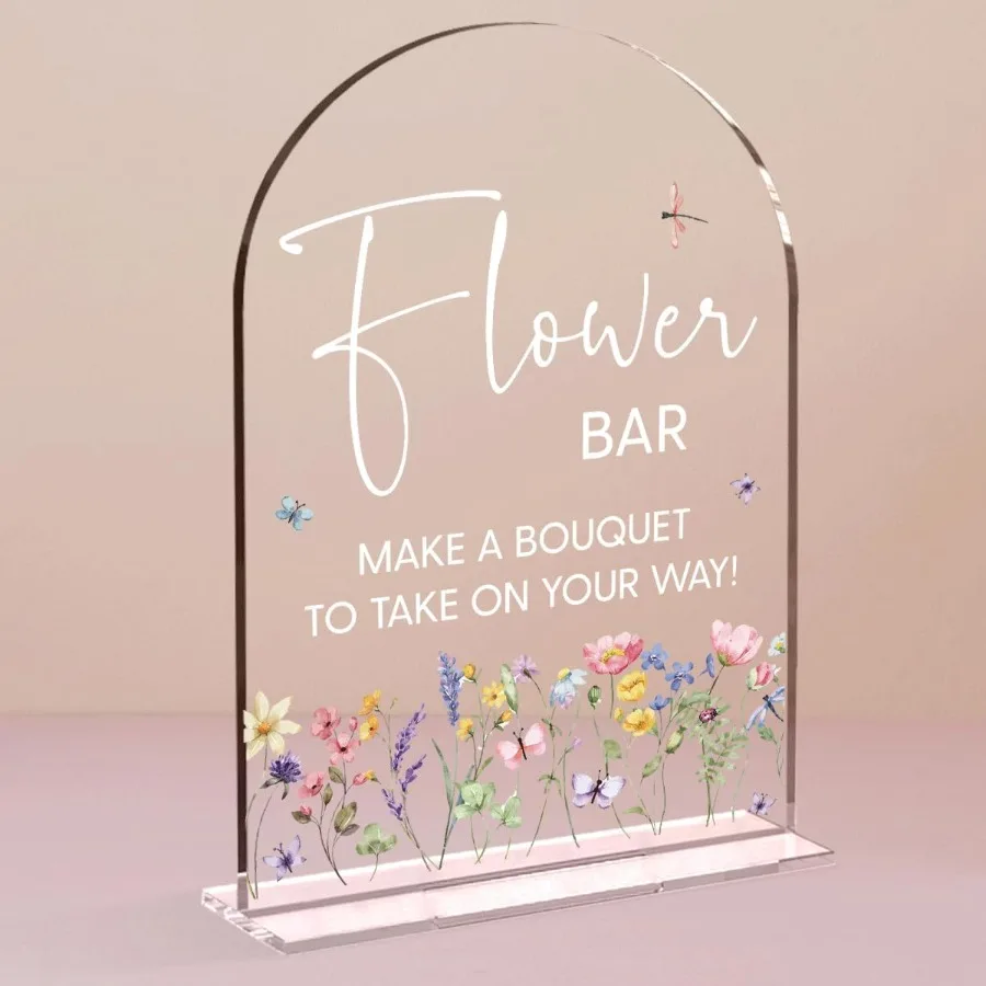 Flower Bar Sign Wed…