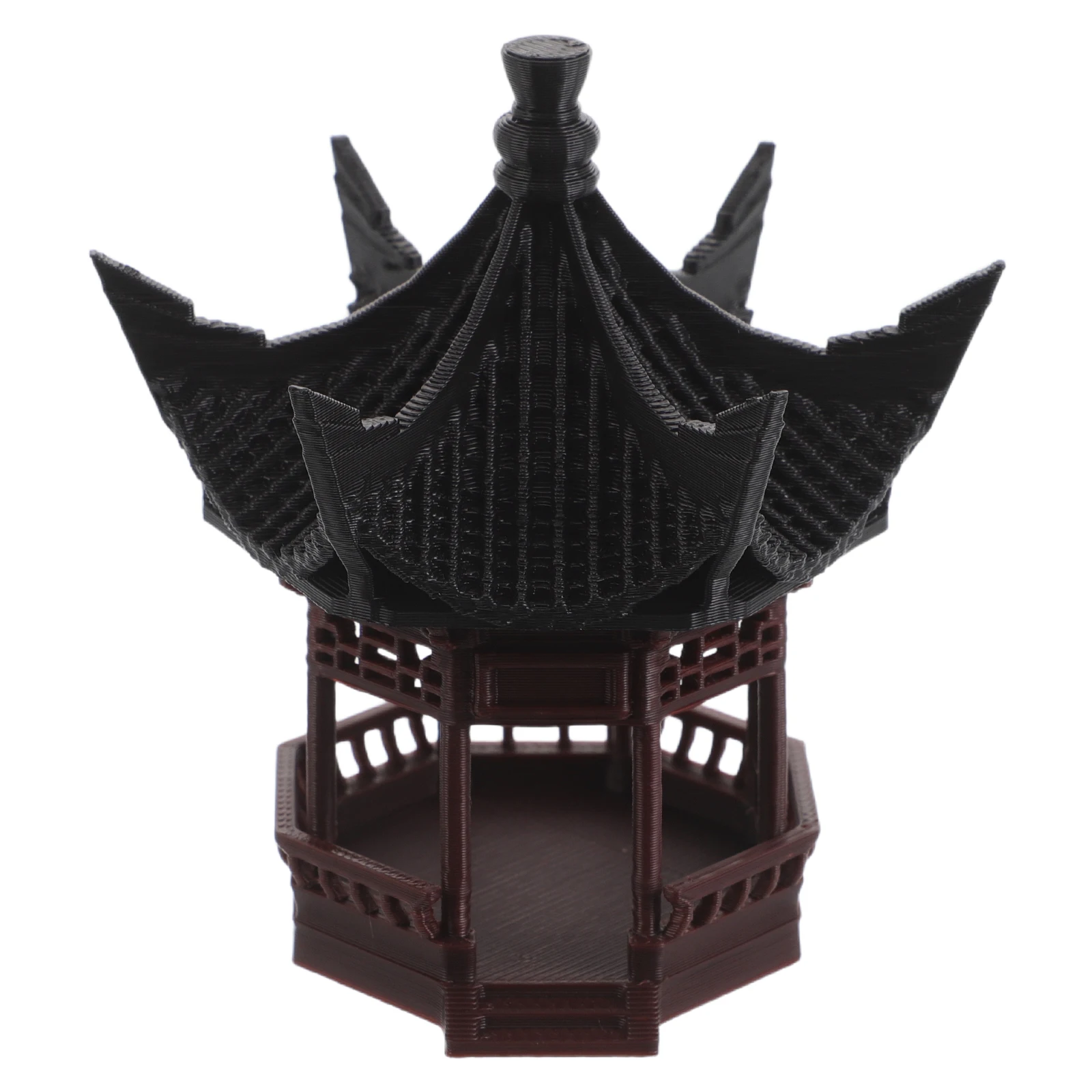 

Mini Pavilion Decorations Exquisite Craftsmanship Courtyard Statue Dollhouse Accessory Bonsai Landscape Aquarium Tiny