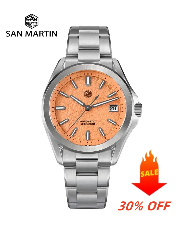 San Martin New Gada Fashion Sport Watch 39mm NH35 Automatic Mechanical Men Watches Dress Waterproof 100m Luminous SN0129