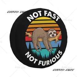 Not Fast Not Furious Sloth Spare Tire Cover Car Wheel Protectors 14