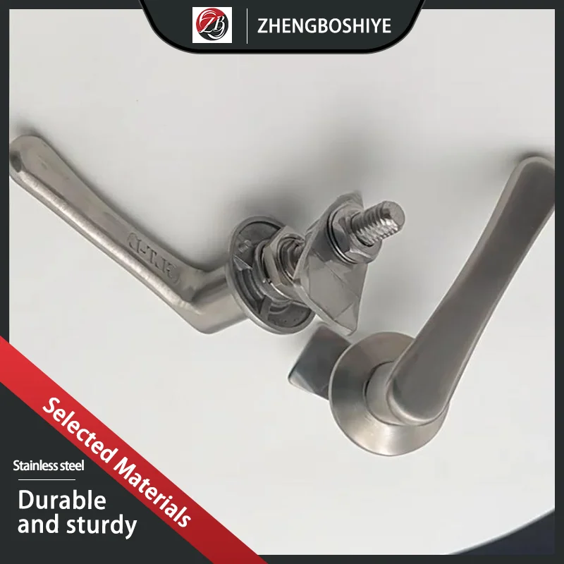 

304 Stainless Steel Rotating Door Handle Heavy-Duty Industrial Machinery Equipment Adjustable Cold Storage Door Handle