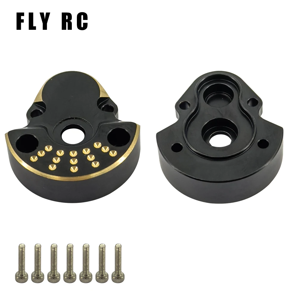 Redcat Ascent-18 Rc Car Upgrade Parts 44g Black Coating Brass Rear Outer Portal Housing Metal For Crawler Accessories 1/18 Scale