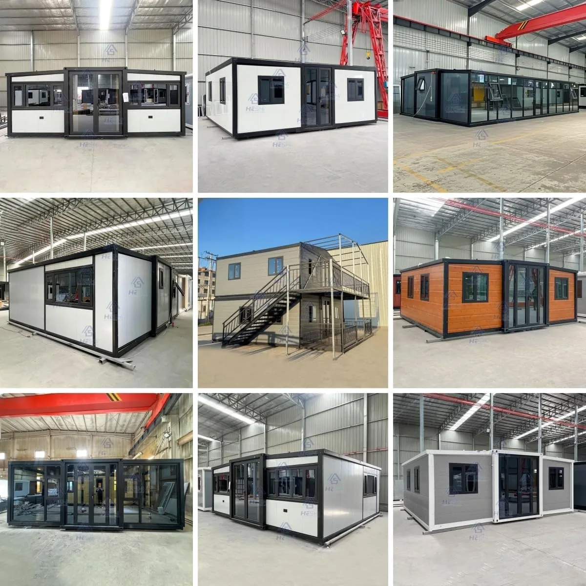 حاوية جاهزة قابلة للتوسيع بطول 20 قدمًا مع غرفة نوم وحمام ومطبخ متضمنة